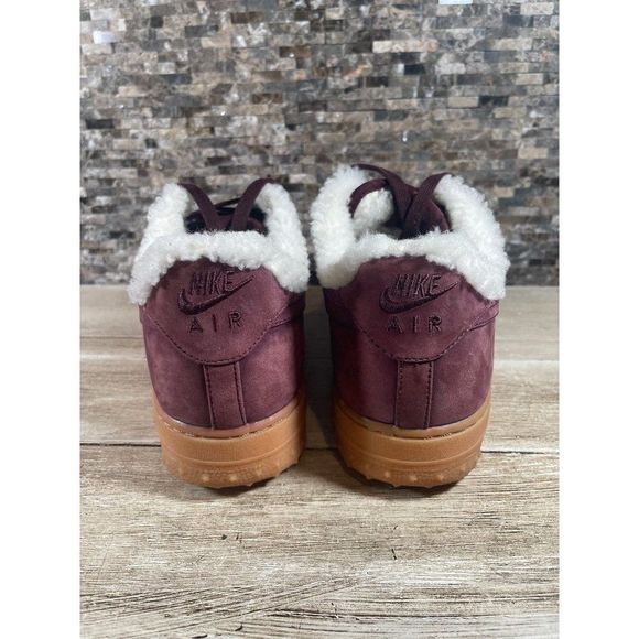 Nike Air Force 1 PRM Winter Maroon and Gum Shoes mens Size 11.5 AV2874-600 main image 5